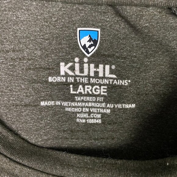 Kuhl Shirt Men's Large Green Intent Krew Long Sleeve Base Layer Hiking Outdoor - Picture 6 of 11